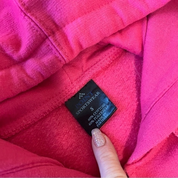 DALLAS TEXAS Hot Pink Zip Up Kangaroo Pocket Long sleeve Hoodie Sweatshirt S - Picture 4 of 10